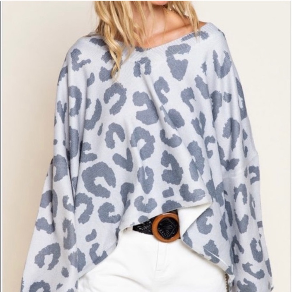 POL Leopard Print Sweater NWT size L